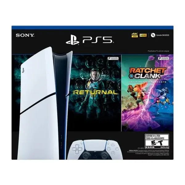 Consola PS5 Sony CFI-2015 Slim Disco 1Tb Bundle Ratchet Clank y Retornal