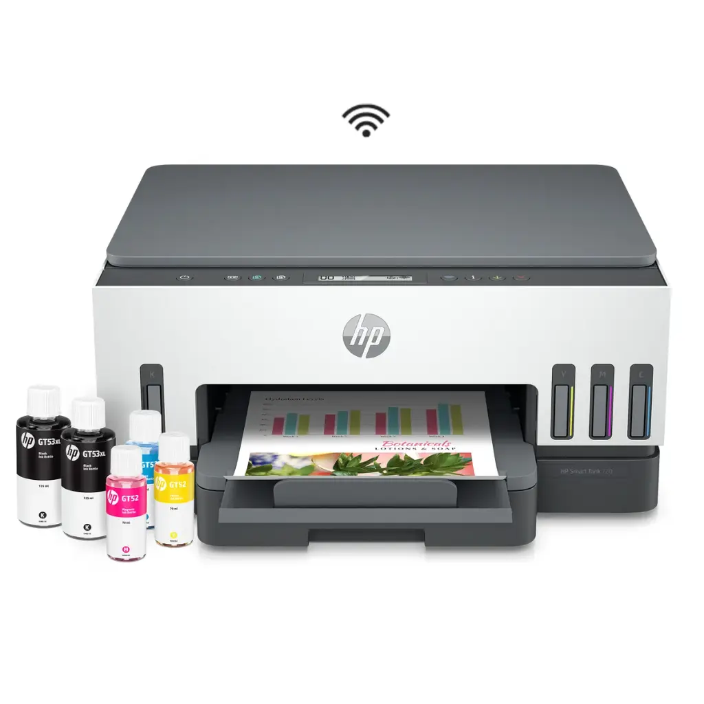 Impresora hp smart tank 720 multifuncion tinta continua wi-fi duplex