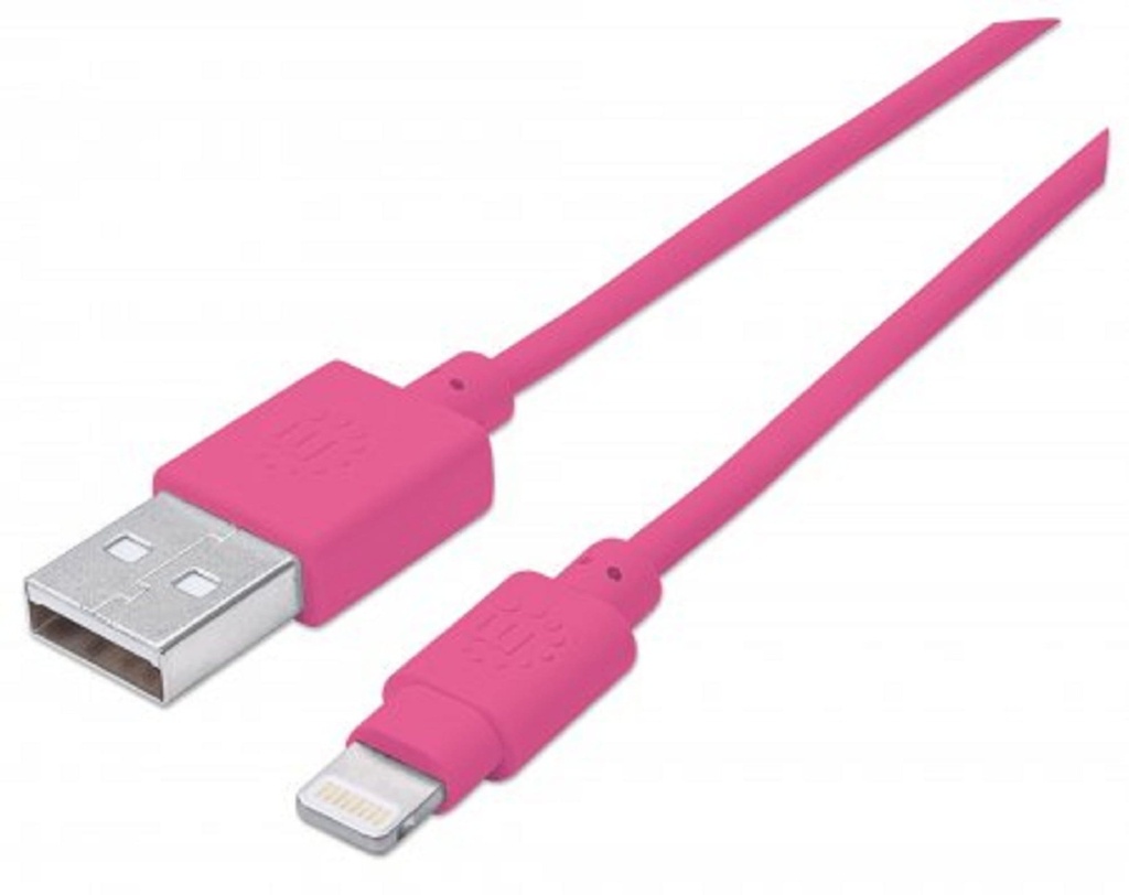 CABLE DE DATOS MANHATTAN USB A 8 PINES ROSADO 394222