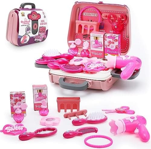 SET DE JUGUETE MAQUILLAJE Y PELUQUERIA 24 PCS JU-52/A