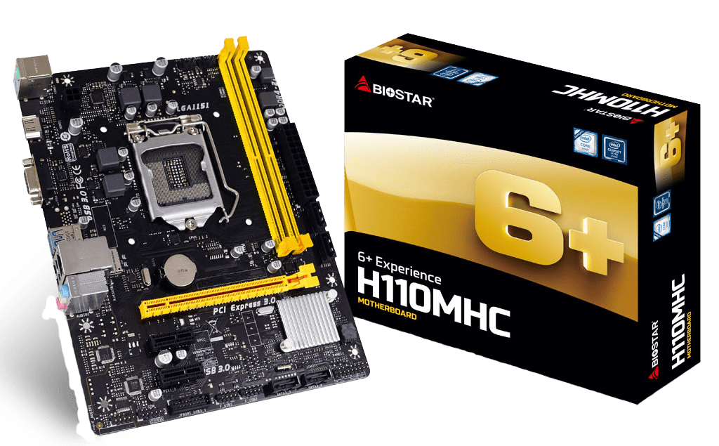 MAINBOARD BIOSTAR  H110MHC DDR4 LGA 1151/GBE/LAN/6GEN/USB 3.0