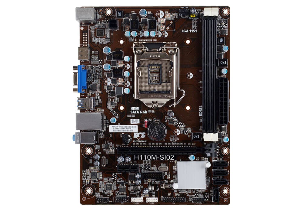 MAINBOARD ECS ELITEGROUP H110M-SI02 LGA 1151 HDMI/VGA USB 3.0