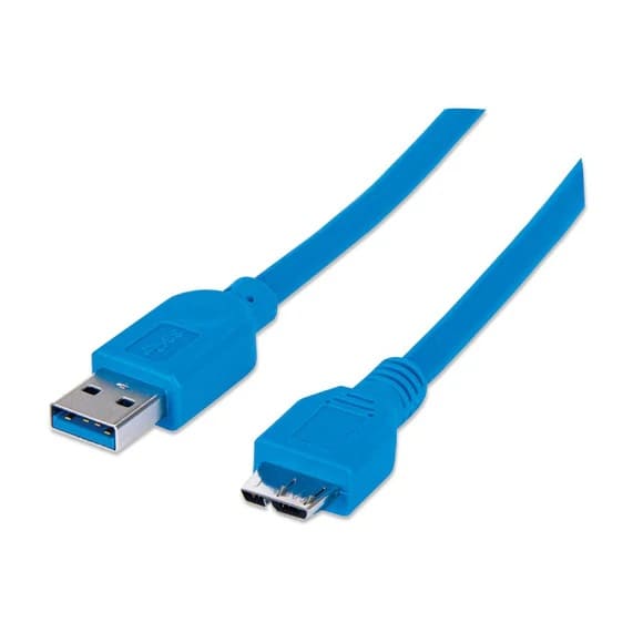 CABLE MANHATTAN USB 3.0 AM  A MICRO BM AZUL 2MTS 325424