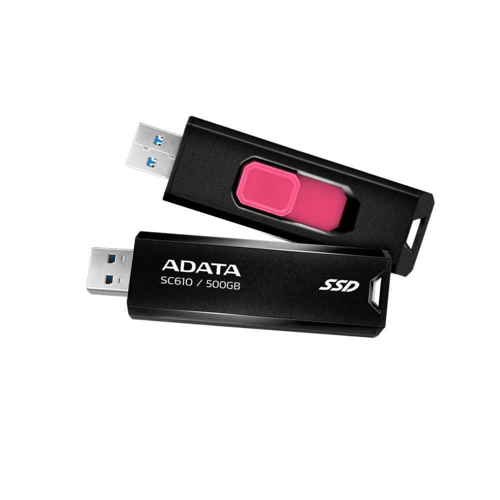 Disco duro externo ssd Adata 500gb sc610-500g-CBK negro/rojo