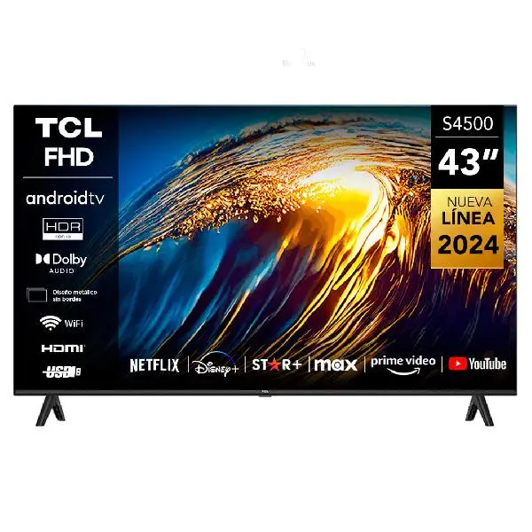 Televisor led TCL smart tv 43" android 43s5400a cbu