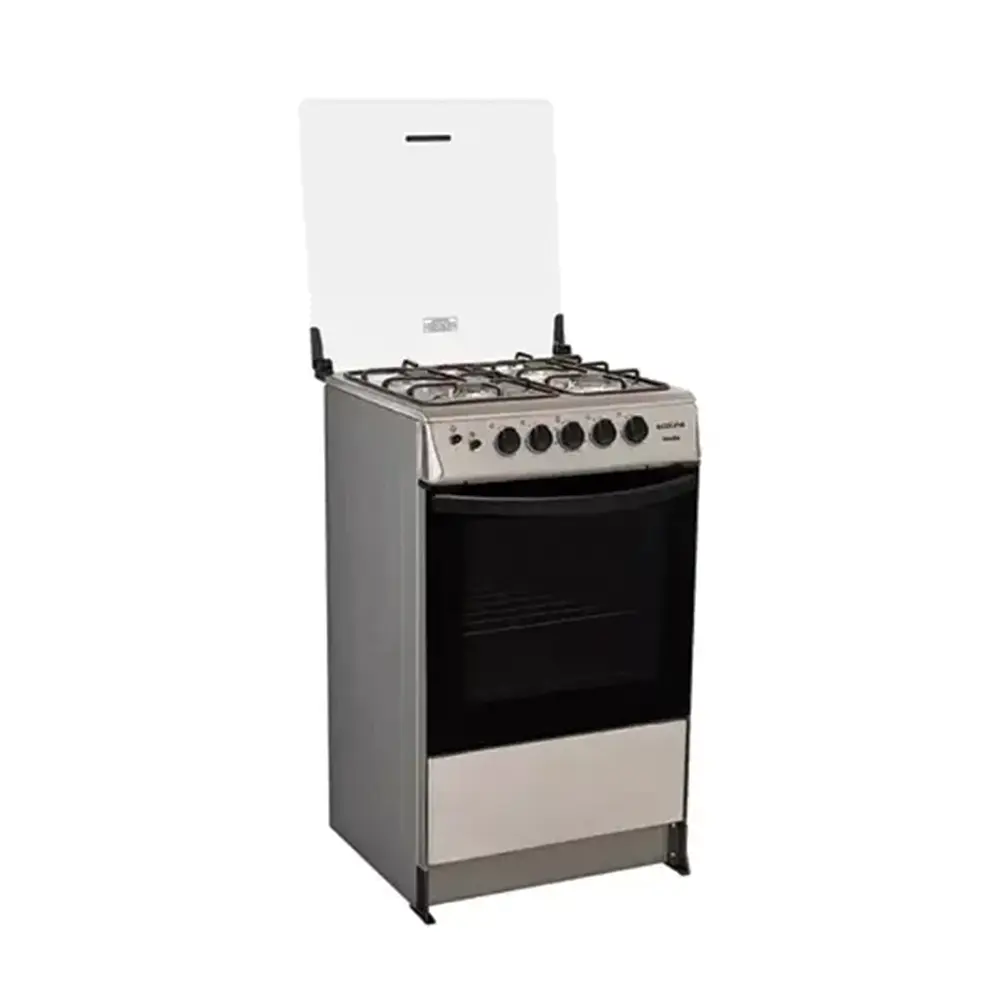 Cocina ecoline noelia silver 21" 4 hornillas y horno