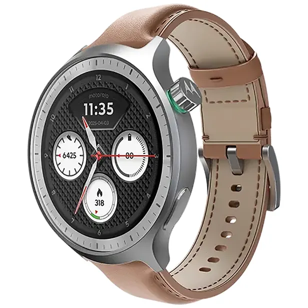 Smart watch motorola (XT2547-2) CO MM Plateado / Correa de cuero