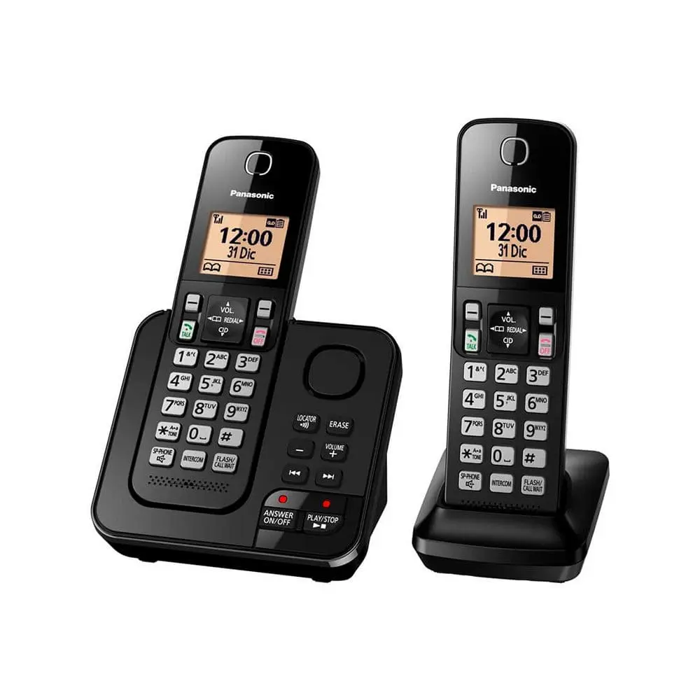Panasonic Telefono inalambrico dual digital 2 auriculares KX-TGC362LAB