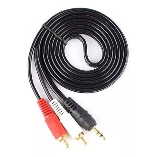 [013007002VARD1161C] CABLE AUXILIAR DE AUDIO/VIDEO DE 3.5 A 3 RCA 3.5MTS D-1161C