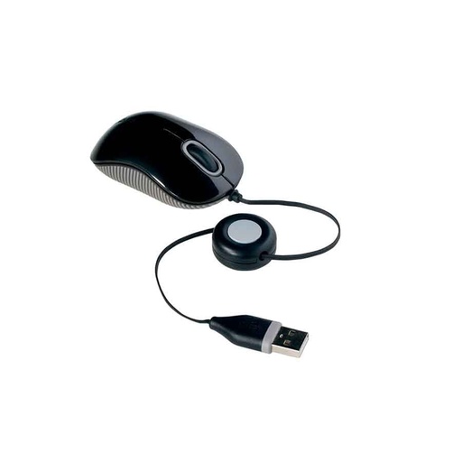 [012002008VANVT-M004ROJ] MOUSE MINI VANTEC RETRACTIL VT-MM004 NEGRO