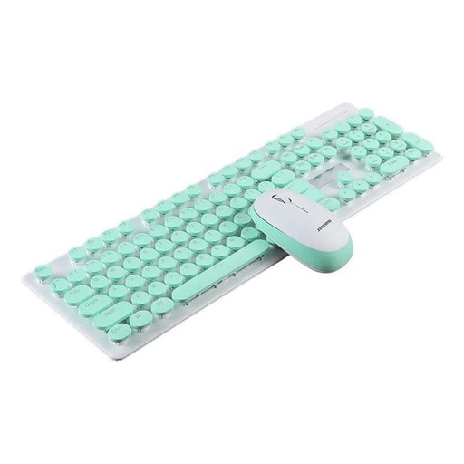 [012006INALAMBIRCOGA13] COMBO TECLADO 10"+MOUSE RECARGABLE CON COBERTOR UNIVERSAL COLORES PASTELES GA-13