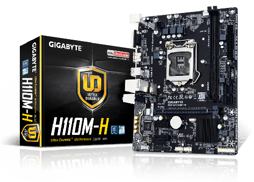 [014006014GYGH110M-H] MAINBOARD GIGABYTE  H110M-H DDR4 LGA 1151 GBE LAN/ 6GEN/USB 3.0