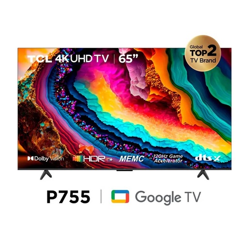 [002002003TCL65P755CBU] Televisor TCL 65" 65P755 CBU Smart TV 4K UHD TV Google TV